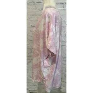 Earth Yoga womens pink white tie dye short sleeve t shirt 1X thumbnail 2