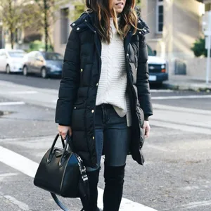 J.Crew | Wintress Long Hooded Down Puffer Coat‎ in Black | Blogger's Favorite thumbnail 2