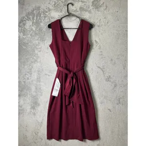 Dress the Population Alessia Sheath Cocktail Dress Plum Slit Large Elegant New thumbnail 4