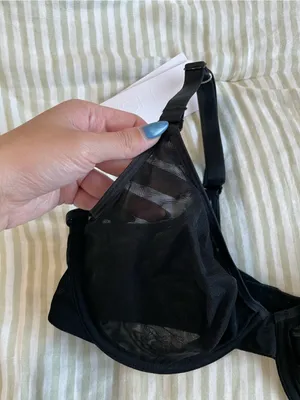 New HSIA Seraphina Unlined Underwire Sheer Mesh Bra Size 36C Black Balconette thumbnail 7