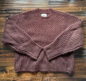 Abercrombie Brown Crewneck Wool Sweater thumbnail 1