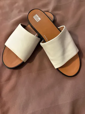 Frye Cream Leather Wide-Band Slide Sandals thumbnail 6