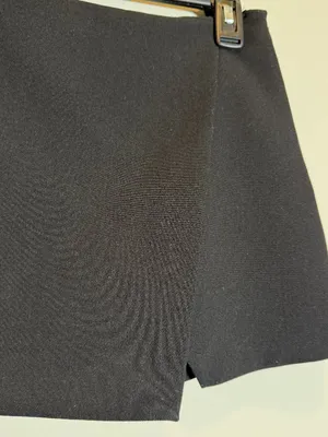 Zara Micro Mini Skort Women's Small Black Going Out Date Night Party A-Line Club thumbnail 6