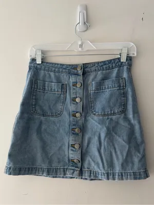 Brandy Melville Denim Button‎ Jean Skirt thumbnail 2