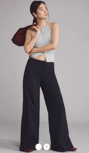 Anthropologie Maeve Scallop Wide-Leg Pants thumbnail 1