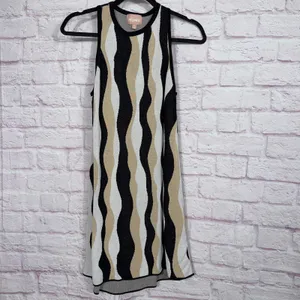 Sweeney Sweater Dress in Squiggle Stripe SHOW ME YOUR MUMU Size Small thumbnail 4