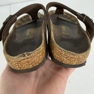 Birkenstock Gizeh 37 US 6 Sandals Metallic Bronze‎ Birko-Flor Thong Women's thumbnail 12