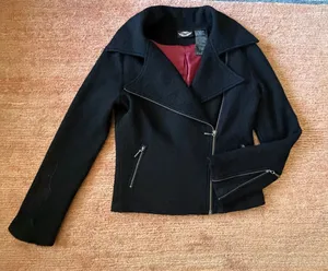 Harley-Davidson Women’s S 100% Wool Black Moto Jacket Embroidered Vintage 2005 thumbnail 1