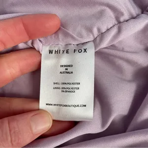 White Fox Barbie Girl Mini Dress Lilac Size Medium Glitter Party Homecoming Prom thumbnail 6