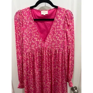 Sézane Fuchsia Nilla V-Neck Tent Dress Sz 40 US 8 thumbnail 3