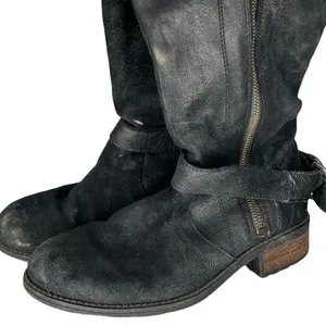 UGG Black Suede Moto Boots‎ thumbnail 1