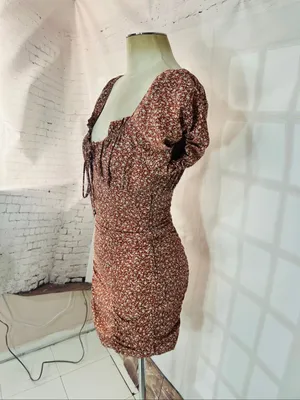 Lulus Pink Reason to Be Dusty Floral Print Off-the-Shoulder Mini Dress Size XS thumbnail 4