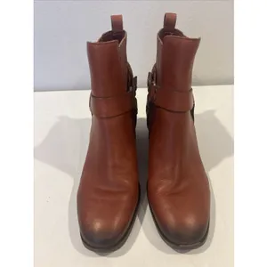 Sam Edelman Dalma‎ Ankle Biker Boots Size 8 Spiced Red Leather Western Boho thumbnail 2