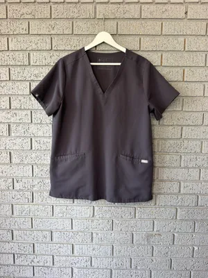 Figs Casma Scrub Top Charcoal Grey Size Medium thumbnail 3