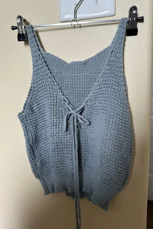 Knit Tank Top Blue thumbnail 1