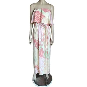 Ces Femme White, Pink and Green Patterned Maxi Dress thumbnail 2