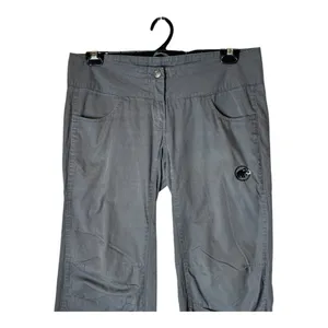 Mammut Pants Women 10 Gray Cotton Straight Leg Adjustable Hem‎ Outdoor Gorpcore thumbnail 3