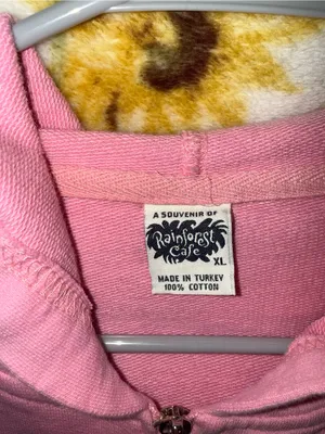 Vintage Rainforest Cafe size xl pink zip up jacket thumbnail 2