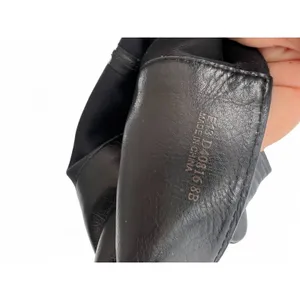 Cole Haan 8 Adler black leather and suede tall knee-high boots Riding Buckle thumbnail 8