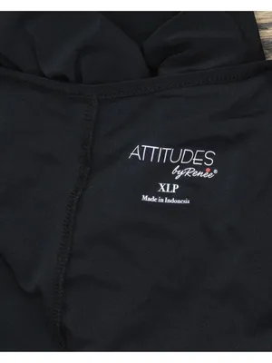 NWT Attitudes by Renee Petite Como Jersey Wide Leg Crop Jumpsuit Black PXL thumbnail 4