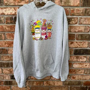 Unisex Gildan RX Graphic Hoodie Size XL Prescription Pharmacy Mardi Gras thumbnail 4