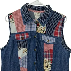 Koret City Blues Vintage Patchwork Vest(Size Medium)) Blue thumbnail 4