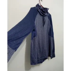 Avia Women's Athletic Top Pullover Blue Drawstring Long Sleeve Funnel Neck XL thumbnail 5