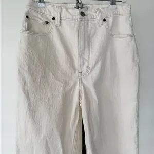 Abercrombie & Fitch The 90’s Straight Ultra High Rise Curve Love 10‎ Long Cream thumbnail 3