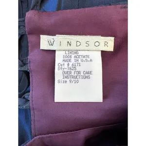 Vintage Y2K Windsor Dark Blue Corset Back Floor Length Prom Dress thumbnail 8