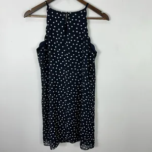 A Byer‎ Dress Women Medium Polka Dot Sleeveless Euro Summer Preppy Parisian thumbnail 8