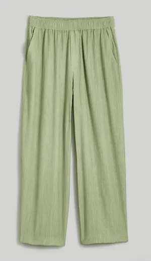 Madewell Crinkled Crepe Straight-Leg Crop Pants‎ Women’s Sz M thumbnail 1