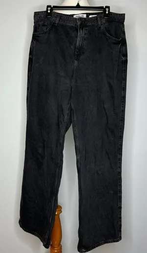 New Look- Adalae Black Wide Leg Jean Pants thumbnail 1