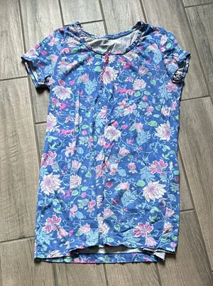 Jockey Blue Floral Top thumbnail 1