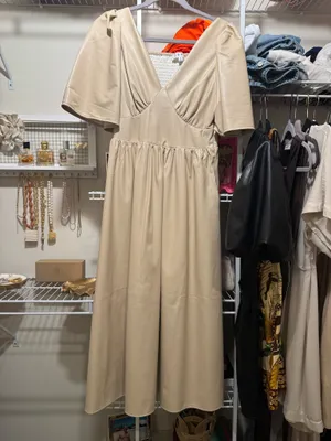 THML Tan Leather Dress thumbnail 1