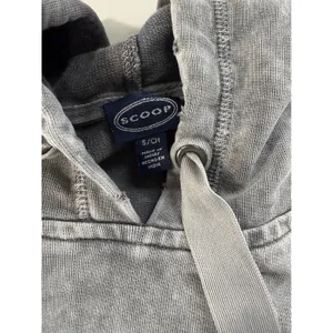 Scoop Gray Acid Wash Raglan‎ Pullover Hoodie Vintage Grunge Distressed Small thumbnail 4