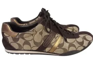 Coach Katelyn Monogram Classic Signature Lace Up Sneakers Size 7 thumbnail 1
