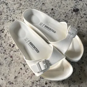Birkenstock Madrid EVA Slide Sandals Womens 41 White Minimalist Waterproof Beach thumbnail 3