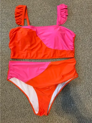 Shein Bikini Set Pink Neon thumbnail 1