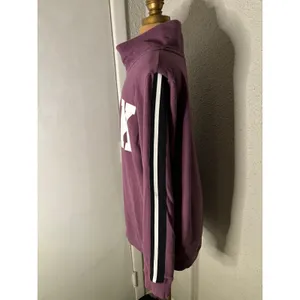 PINK Victoria's Secret Funnel Purple Logo Racer Stripe Zip Jacket. L Casual Preppy thumbnail 5