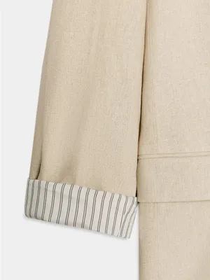 Zara Light Beige Oversized Blazer thumbnail 5