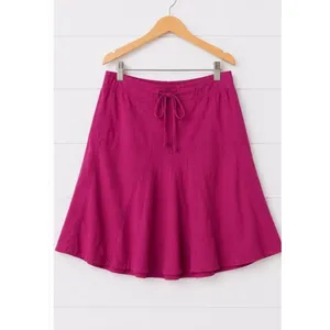 Athleta 100% linen fuschia aline miniskirt xl thumbnail 6