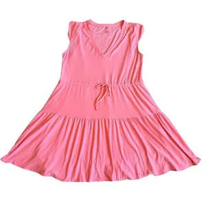 Beyond Yoga Featherweight Out & About Ruffle Mini Tier Dress Coral Size Medium thumbnail 1