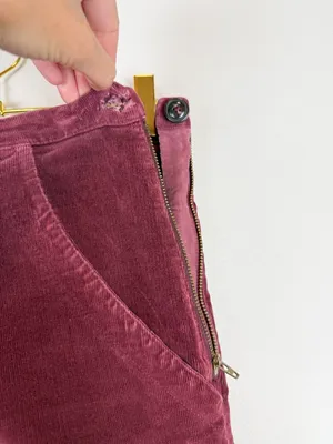 Prairie Underground Yr Arrow Pants Burgundy Wine Corduroy Wide Leg Size Small thumbnail 12