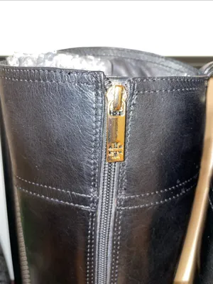 Tory Burch Brita Black Leather Tall Riding Boots Size 6M EUC thumbnail 6