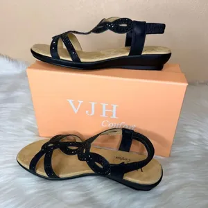 VJH Confort Rhinestone Sandals Size 7.5 Black thumbnail 13