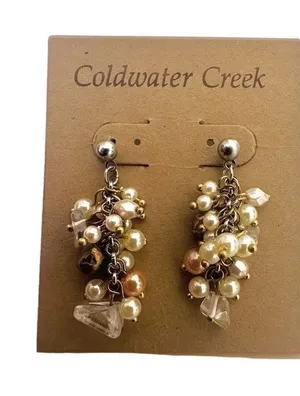 Coldwater Creek pearly cluster earrings thumbnail 1
