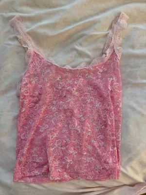 Pink Love Shack Fancy Lace Tank thumbnail 1