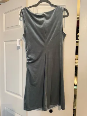 Old Navy Silver Gray Blue Sleeveless Cowl Neck Mini Dress thumbnail 3
