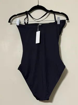 HOLIPICK size XS one piece black swimsuit padded adjustable & removable strap thumbnail 12
