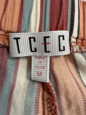 TCEC Bohemian high waisted float wide leg elastic waist with tassel tie Size M thumbnail 4
